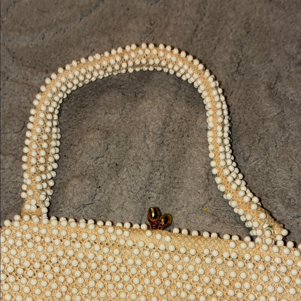 Corde’ Bead Elegant Cream Beaded Handbag - Picture 12 of 12